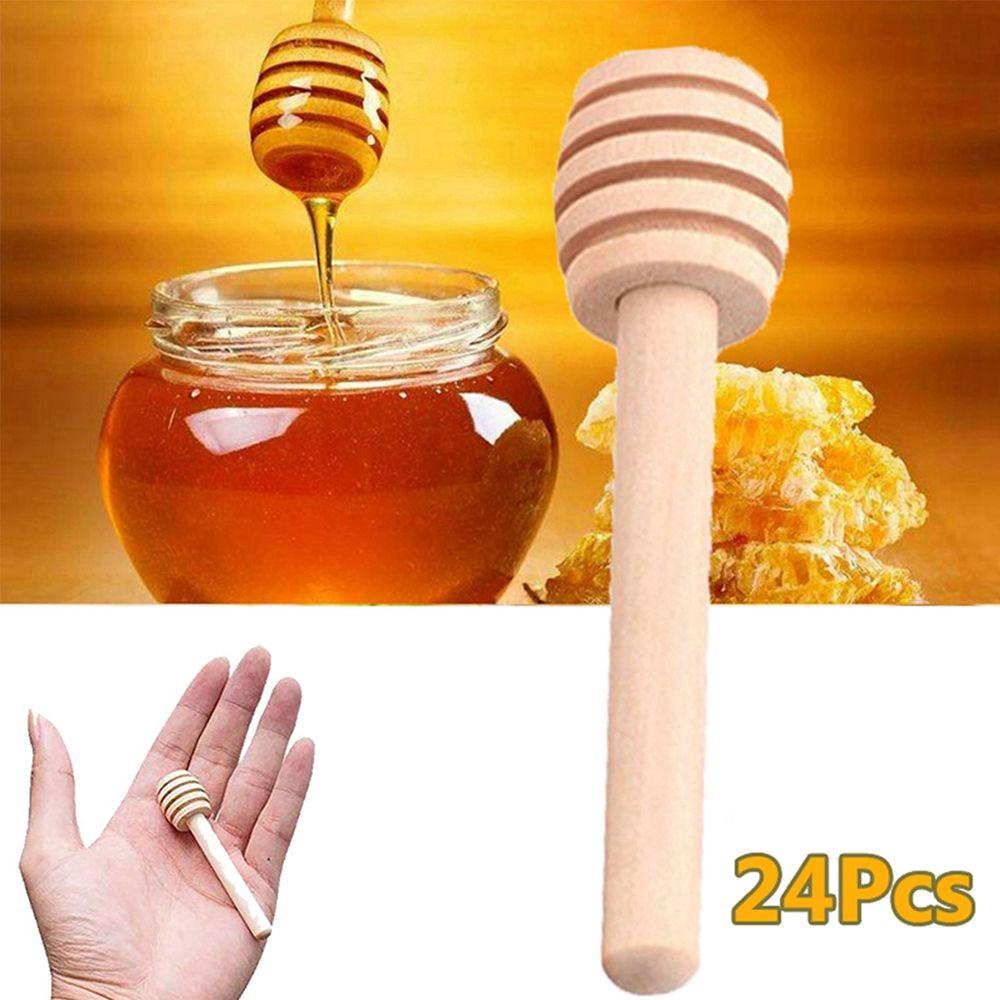 Set 24 Muỗng Gỗ Khuấy Mật Ong Tiện Dụng