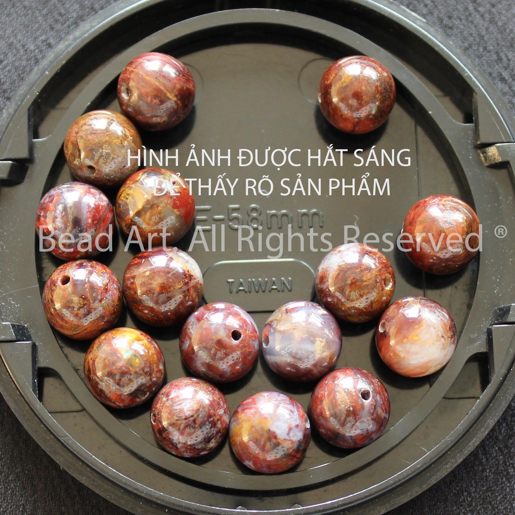 8MM Đá Giông Bão  A Nhiều Đỏ, Đá Phối Vòng Tay Phong Thuỷ, Làm Trang Sức, Chuỗi Hạt S50 - Bead Art