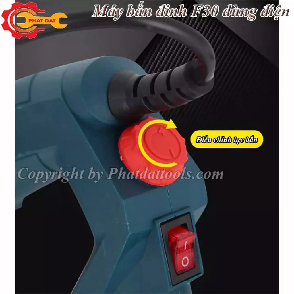 Máy Bắn Đinh Gỗ F30 Chạy Điện  - Bắn Khỏe, Gọn Nhẹ, Tiện Dụng - Tặng Hộp 5000 Đinh Gỗ F30 - Bảo Hành 6 Tháng