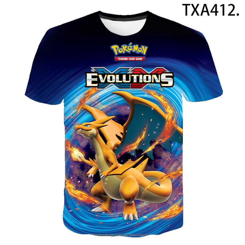 Áo Thun Ngắn Tay In Hình Hoạt Hình Pokemon 3D Dành Cho Cả Nam Và Nữ