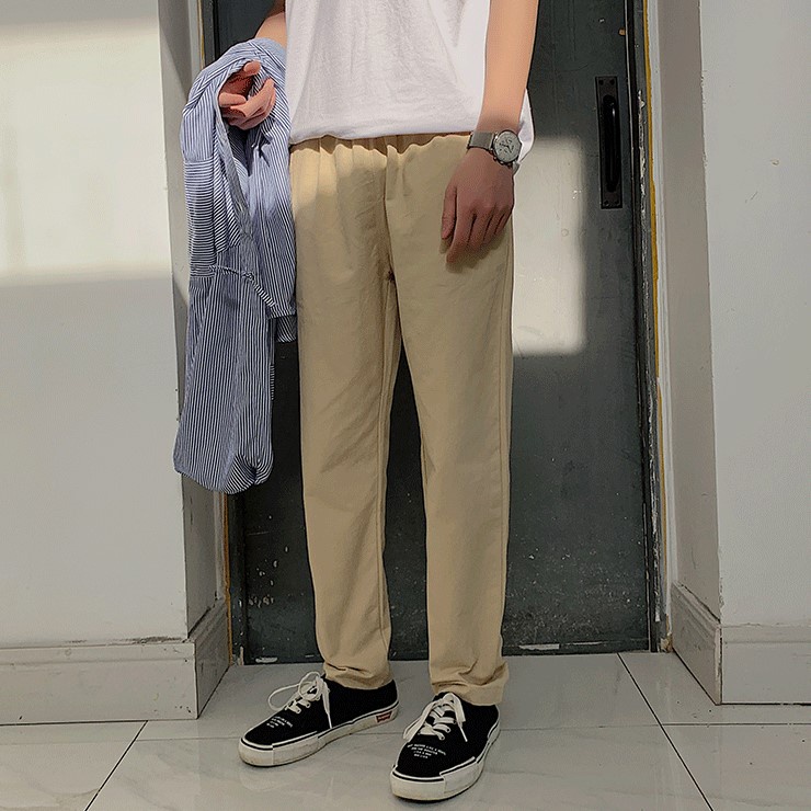 [Quần QKK01] Quần Baggy Chất Vải Kaki Dày Mịn Kiểu Dáng Đơn Giản Phong Cách Unisex