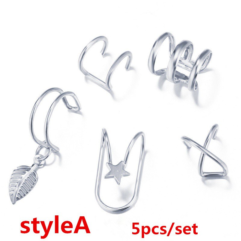 Khuyên Kẹp Vành Tai Bằng Thép Không Gỉ Thời Trang Cá Tính