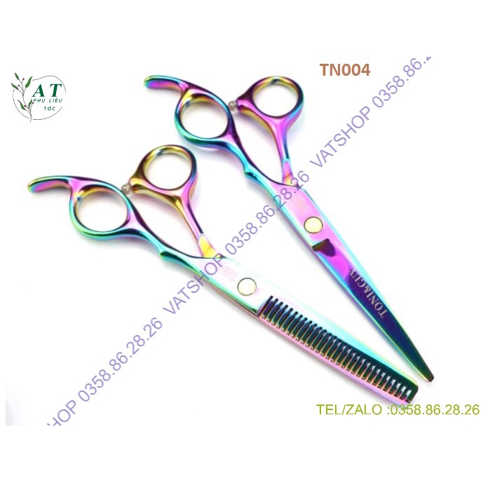 Bộ Kéo Cắt Tóc TONI&GUY 6.0 VAT008 đa màu sắc_Tặng bao da,lược,chỉnh kéo khi mua 1 bộ.