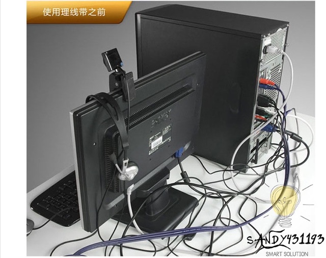 Bộ 12 Băng Dán Gai Thu Gọn Dây Điện