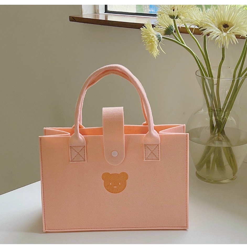 Túi Xách Tote Nữ Công Sở Đi Làm Phong Cách Ulzzang Cỡ Lớn Hình Con Gấu Xinh Đi Chơi shopduyencuong