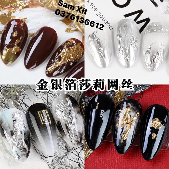 [free ship] Hộp 10cuộn ren lươi dùng ẩn bột,gel, sơn gel...