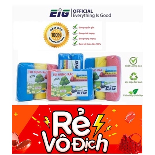 bao rác tự hủy , túi rác tự hủy đủ size đủ màu EIG