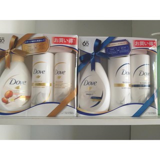 Sữa tắm dầu gội dầu xả Dove Nhật Bản set 3