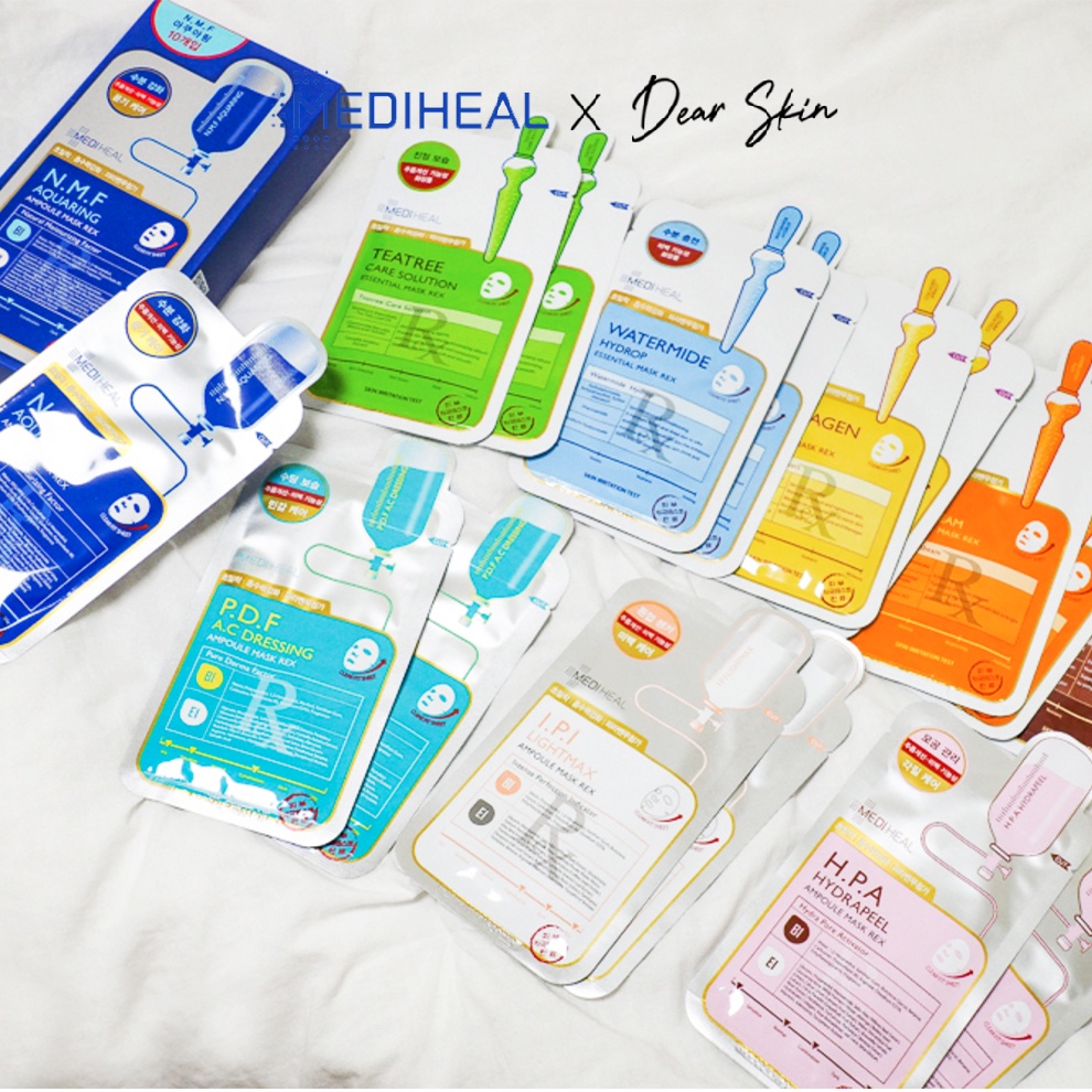 Mặt nạ Mediheal giấy cấp ẩm, dưỡng trắng, làm dịu da, loại bỏ bã nhờn và cung cấp dưỡng chất cho da