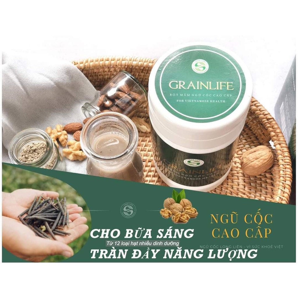 [CHÍNH HÃNG] Bột Mầm Ngũ Cốc GRAINLIFE  500gr - Cung cấp dinh dưỡng cao cấp cho người ăn chay, muốn tăng cân và ăn sáng