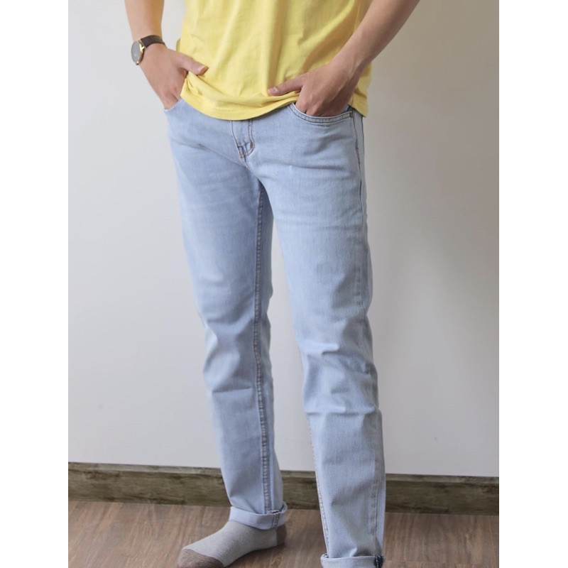 {VNXK} Quần jean nam ống đứng màu bạc | BigBuy360 - bigbuy360.vn