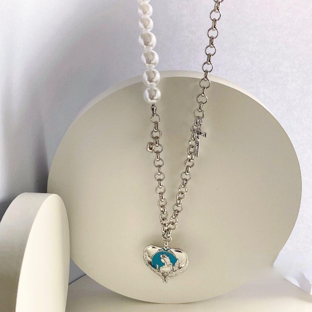 Vòng cổ Choker Mặt Trái Tim Phong Cách Hàn Quốc Thời Trang Cho Nữ