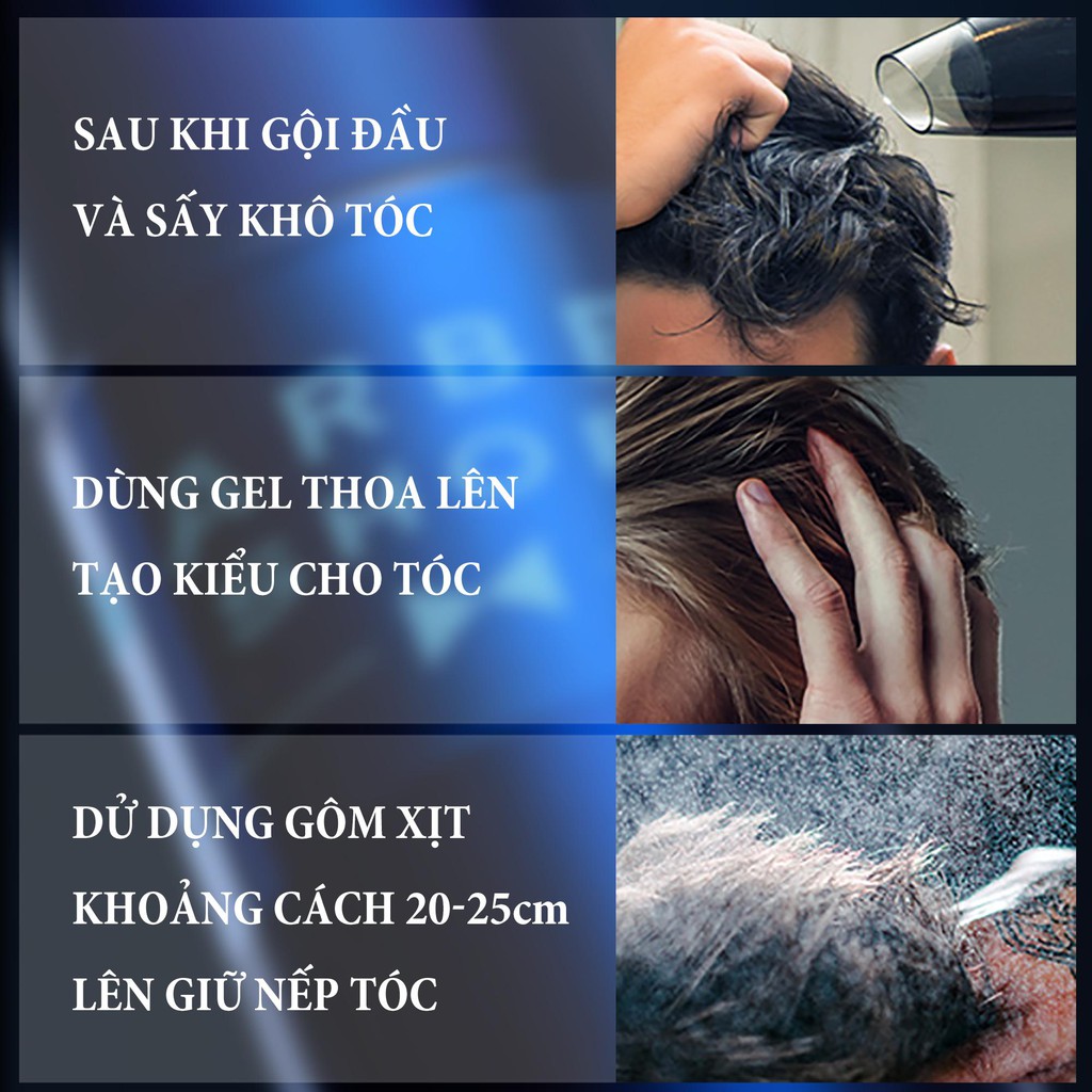 Combo Sáp Vuốt Tóc 90g + Gôm Xịt Tóc 420ml Nam BLUEMAN BARBER SHOP Tạo Kiểu, Giữ Nếp Chuẩn Salon