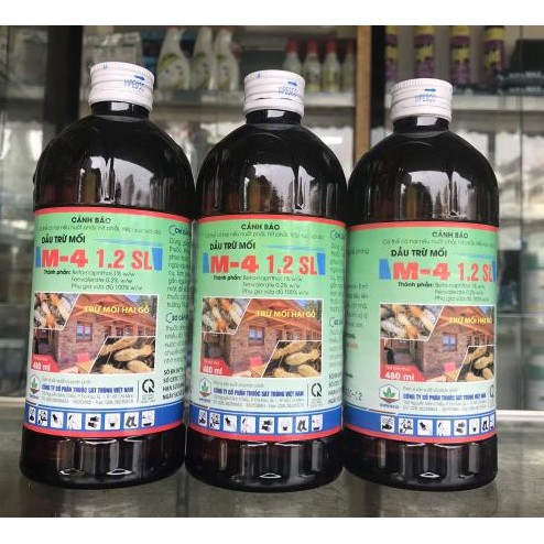 Dầu trừ mối M4 480ml diệt mối ăn gỗ đồ nội thất nhà cửa công trình