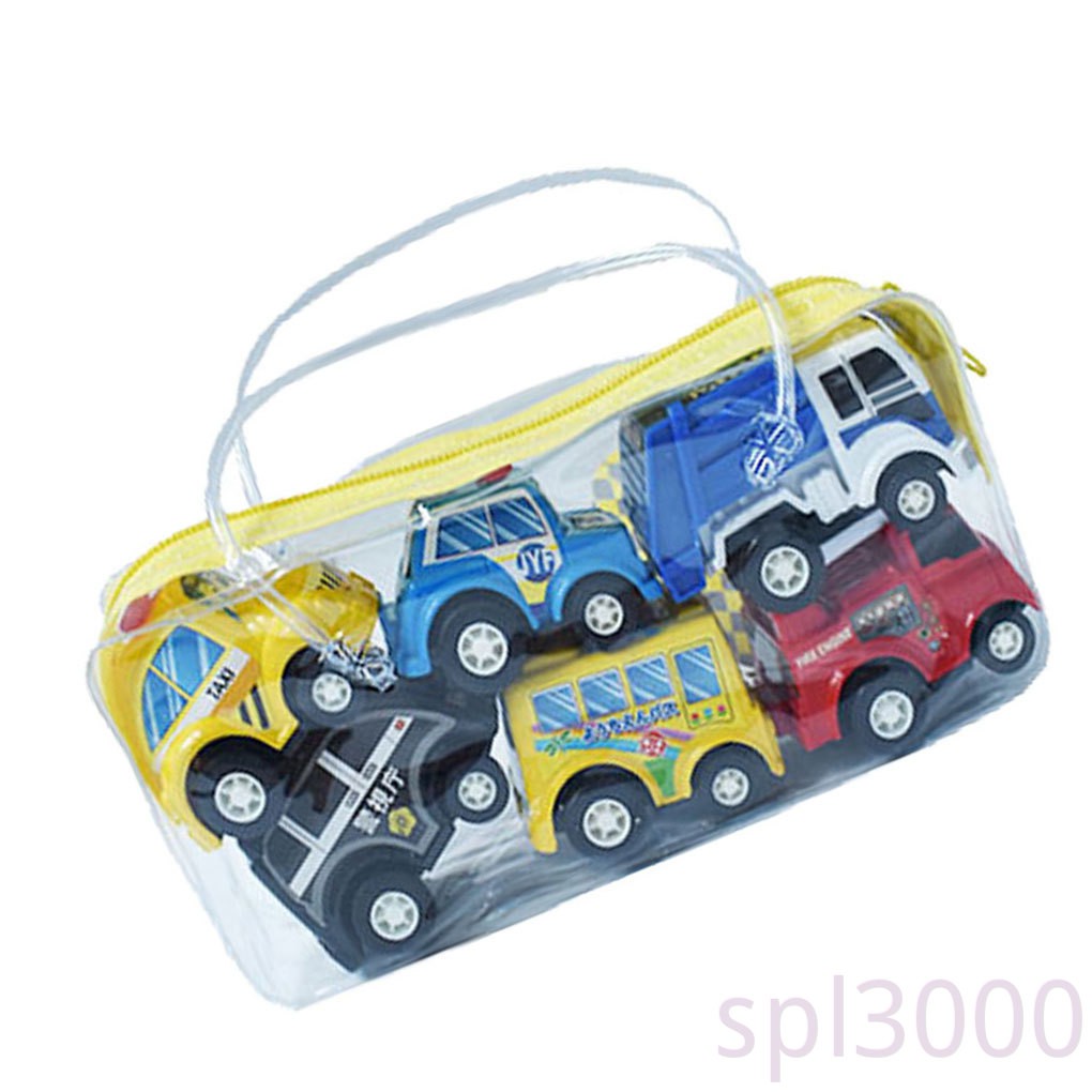Set 6 Mô Hình Xe Tải Đồ Chơi Mini Xinh Xắn Dành Cho Các Bé
