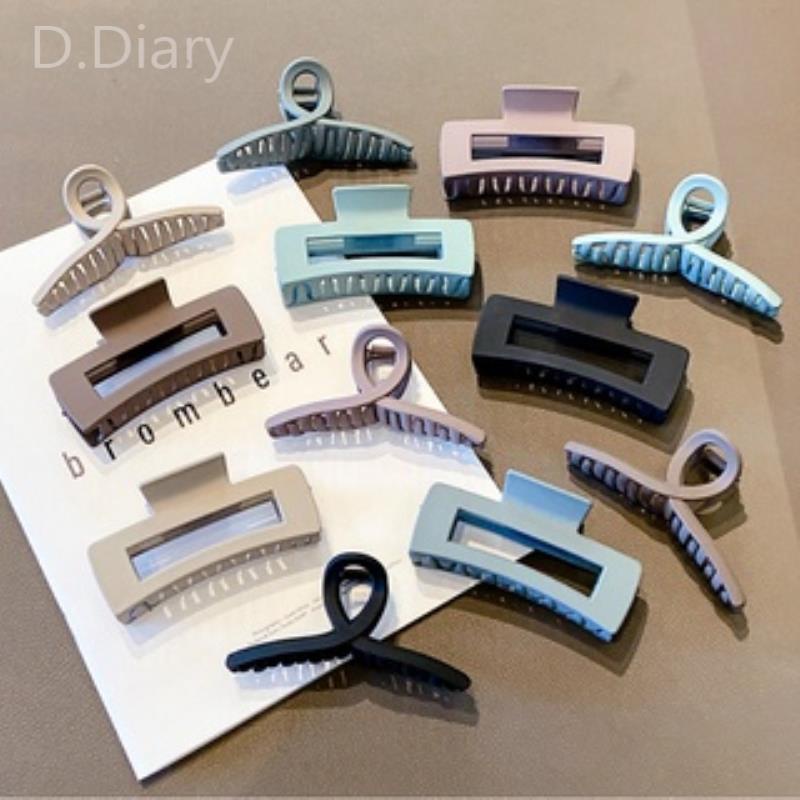 Rectangle Skeleton Scrub Line Kẹp Tóc Lớn Kiểu Dáng Thời Trang Kẹp Tóc Cỡ Lớn Thiết Kế Đơn Giản Thời Trang Hàn Quốc