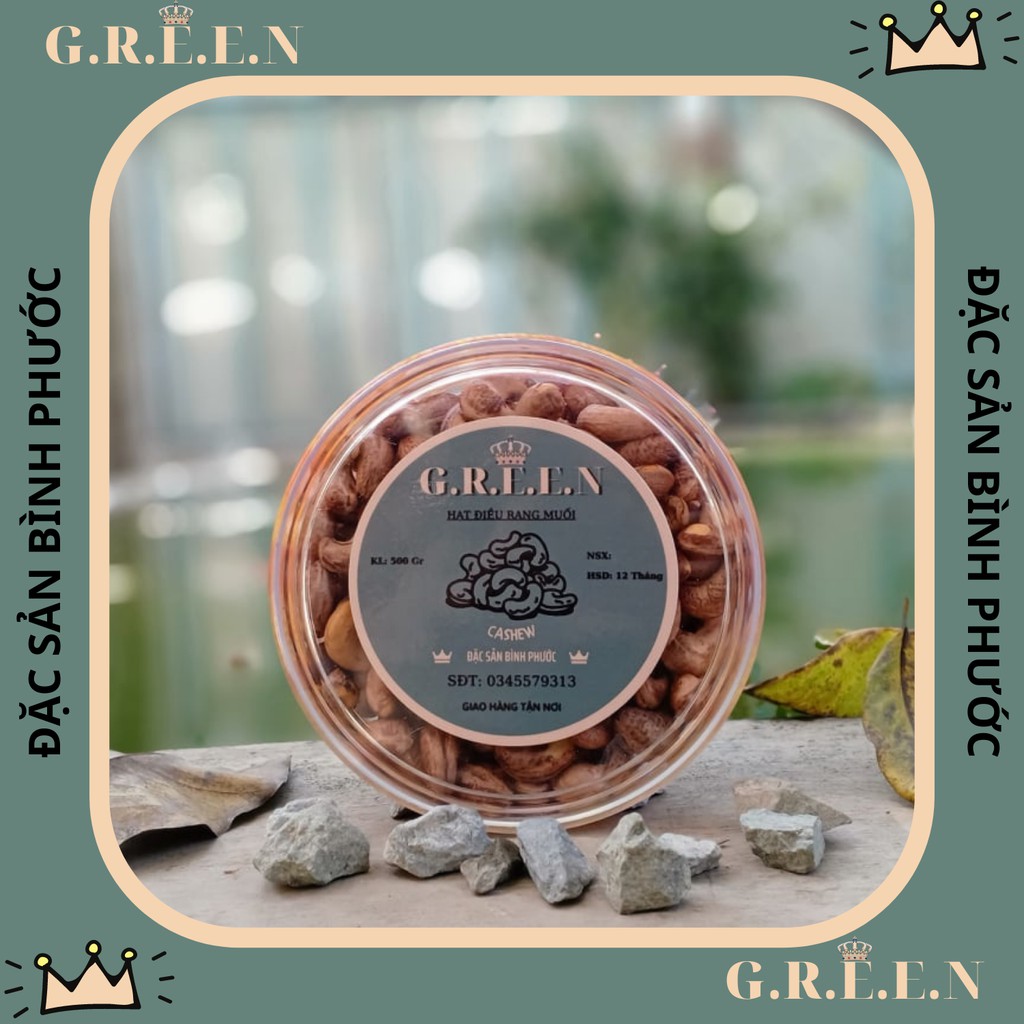 500gr Hạt Điều Rang Muối Bình Phước GREEN ( Điều Nguyên ) | BigBuy360 - bigbuy360.vn