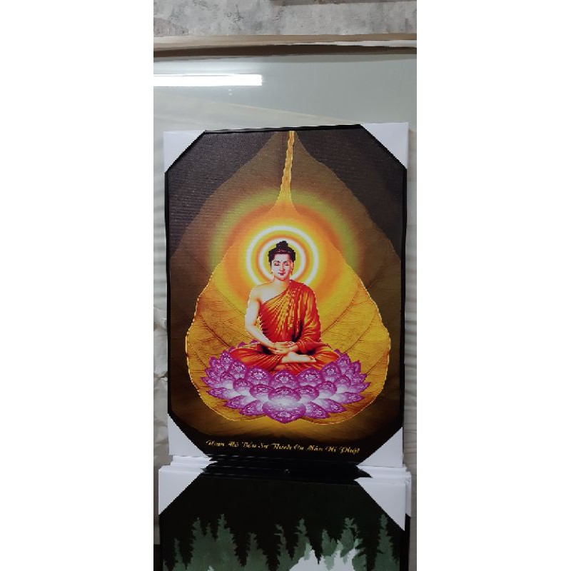 Tranh canvas Phật 50x70 giá bao gồm khung