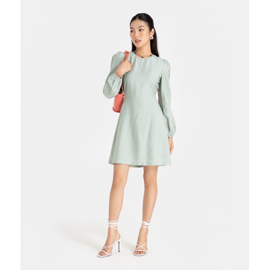 Đầm Nữ Thời Trang HNOSS Tay Bồng Chít Eo HNDLU052
