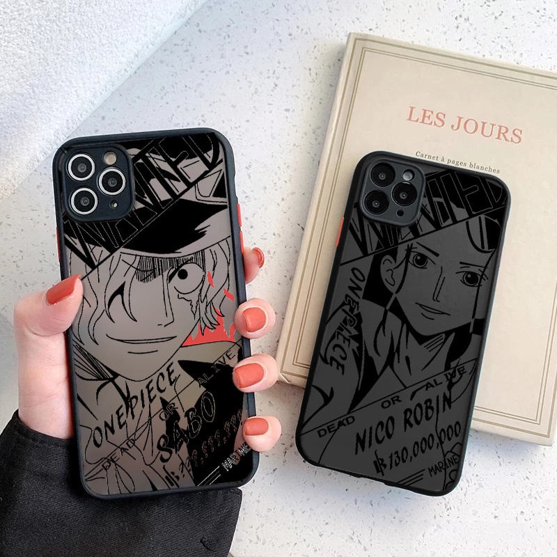 Ốp Điện Thoại Cứng In Hoạt Hình One Piece Cho iPhone 11 13 12 Pro SE 2020 iPhone X XS 8 7 Plus