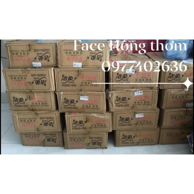 Giấy Face hồng thơm 18 gói 120 tờ/ 1gói