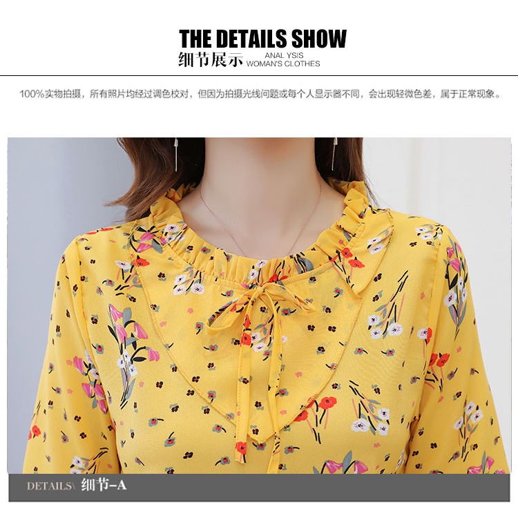 Áo Sơ Mi Chiffon Tay Lửng Họa Tiết Hoa Thời Trang Mùa Hè Hàng Mới Dành Cho Nữ