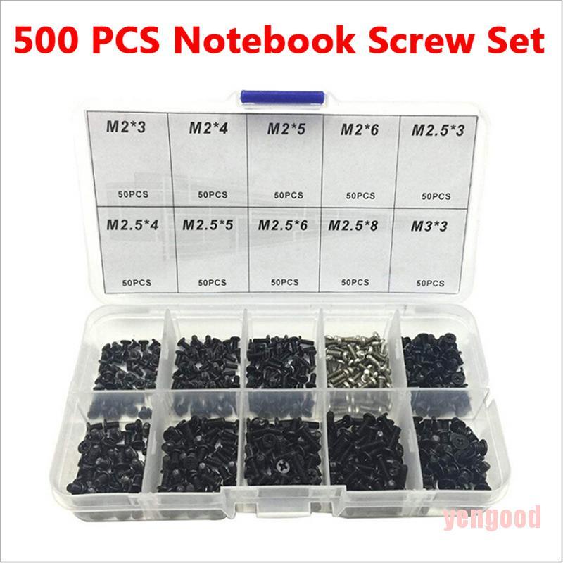 Bộ 500 ốc vít m2 m2.3 m3 chuyên dụng thích hợp cho máy tính/ laptop