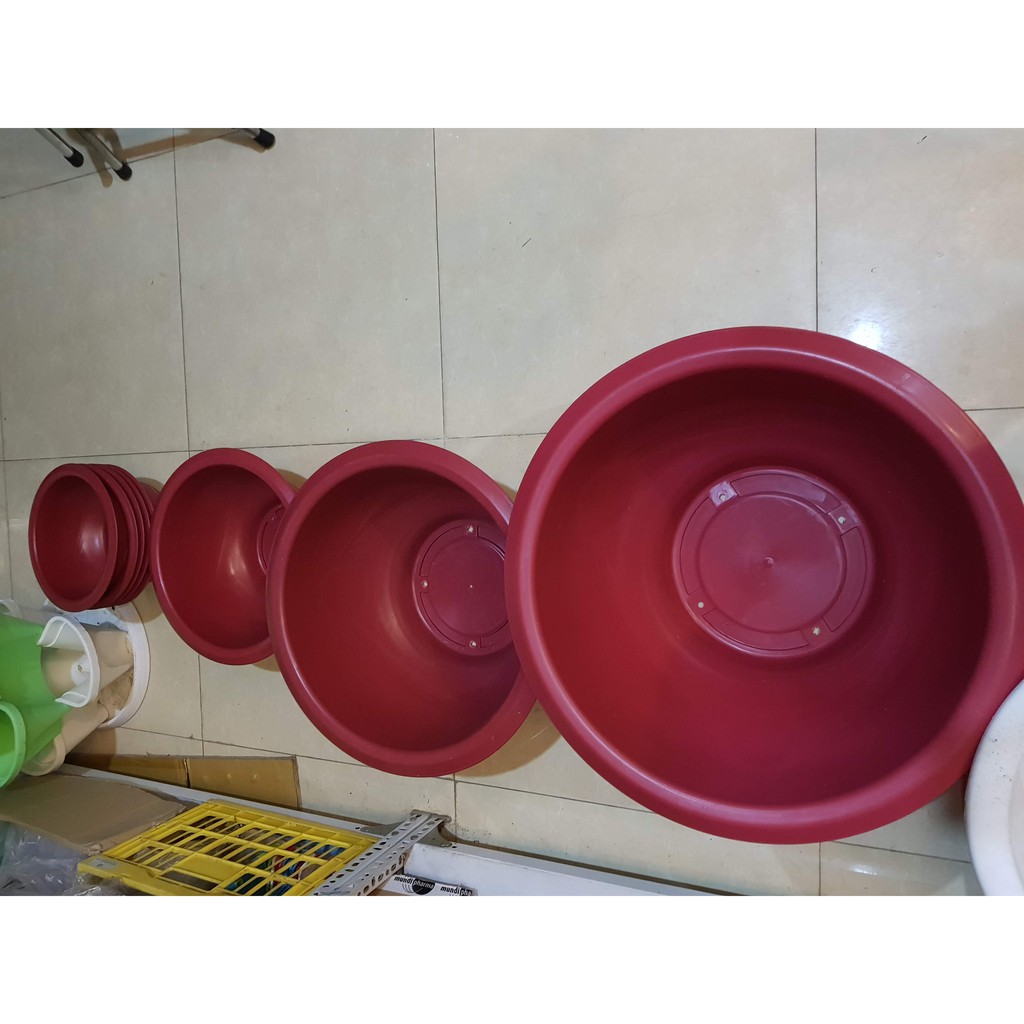 chậu nhựa nơ đỏ các loại  siêu đẹp siêu sang các cỡ rộng 32cm, 42cm,48cm, hàng vietnam