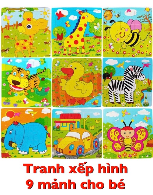 Tranh xếp hình thông minh cỡ 16x16cm cho bé