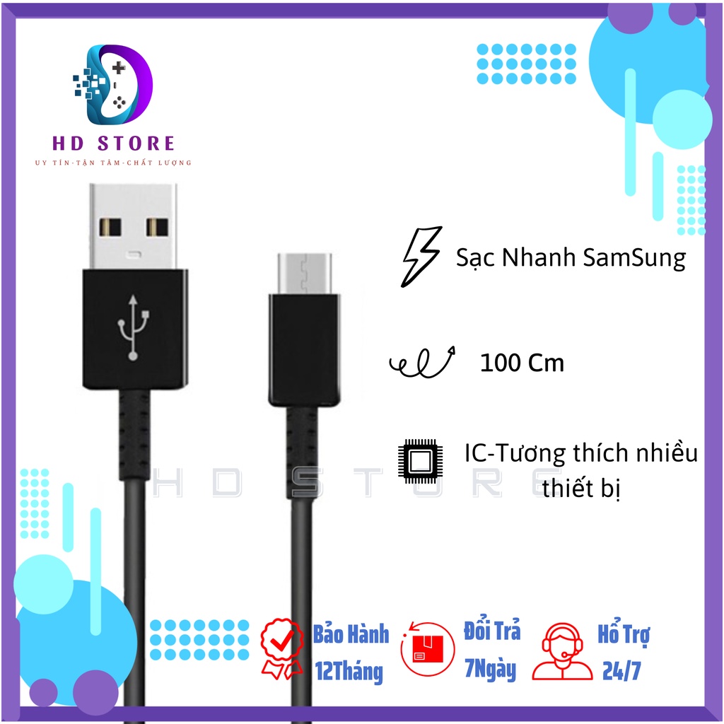 Cáp sạc nhanh SamSung 3A USB Type-C Tương thích nhiều dòng điện thoại Android