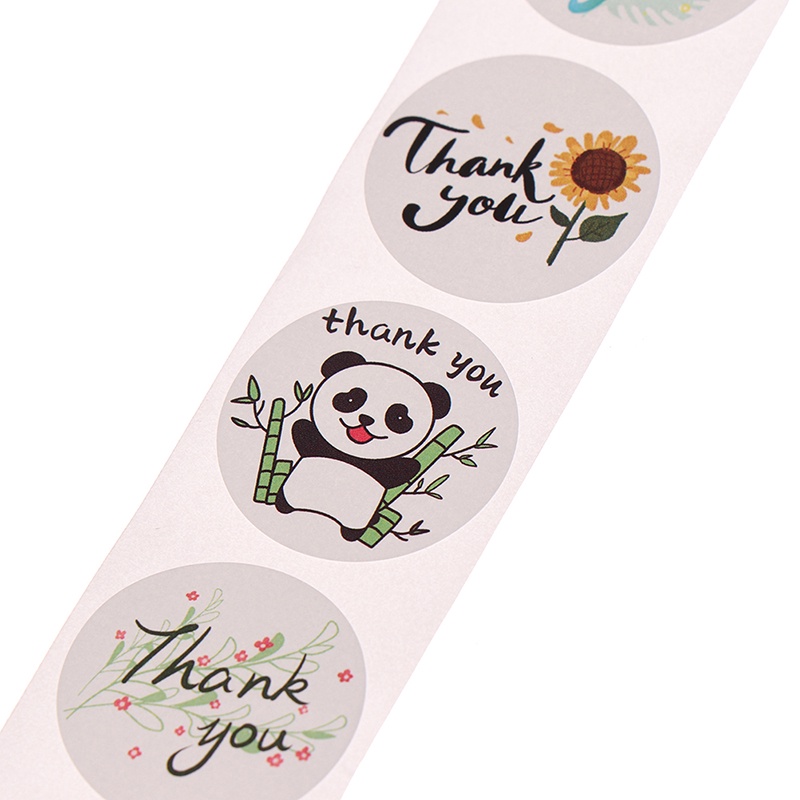 1 Cuộn 500 Miếng Dán Tròn In Chữ Thank You Dùng Làm Quà Tặng