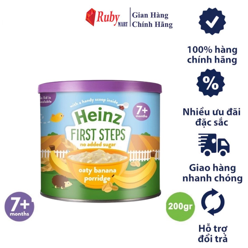 Bột Ăn Dặm Kem Yến Mạch Chuối HEINZ 240g