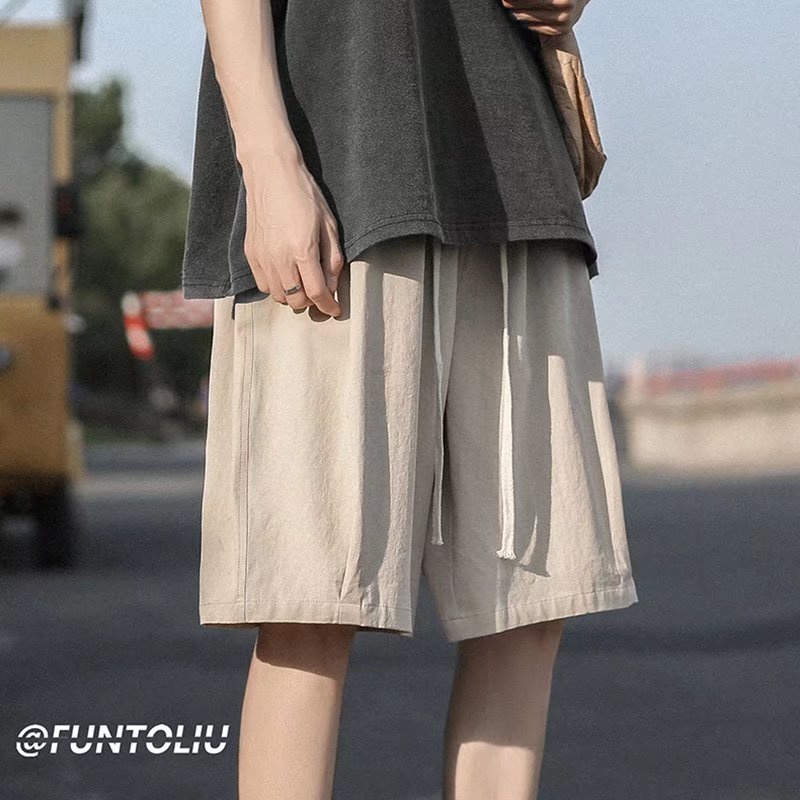 Quần ngắn ống rộng Phong Cách Hàn Quốc Dành Cho Nam