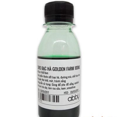Siro bạc hà Golden Farm - 100ml