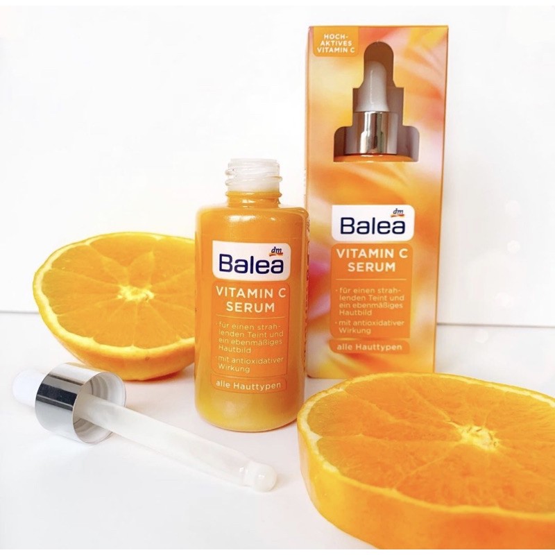 [ hàng Đức ] SERUM VITAMIN C BALEA  30 ml- làm trắng và mờ thâm nám và tái tạo trẻ hoá da sản xuất tại Đức