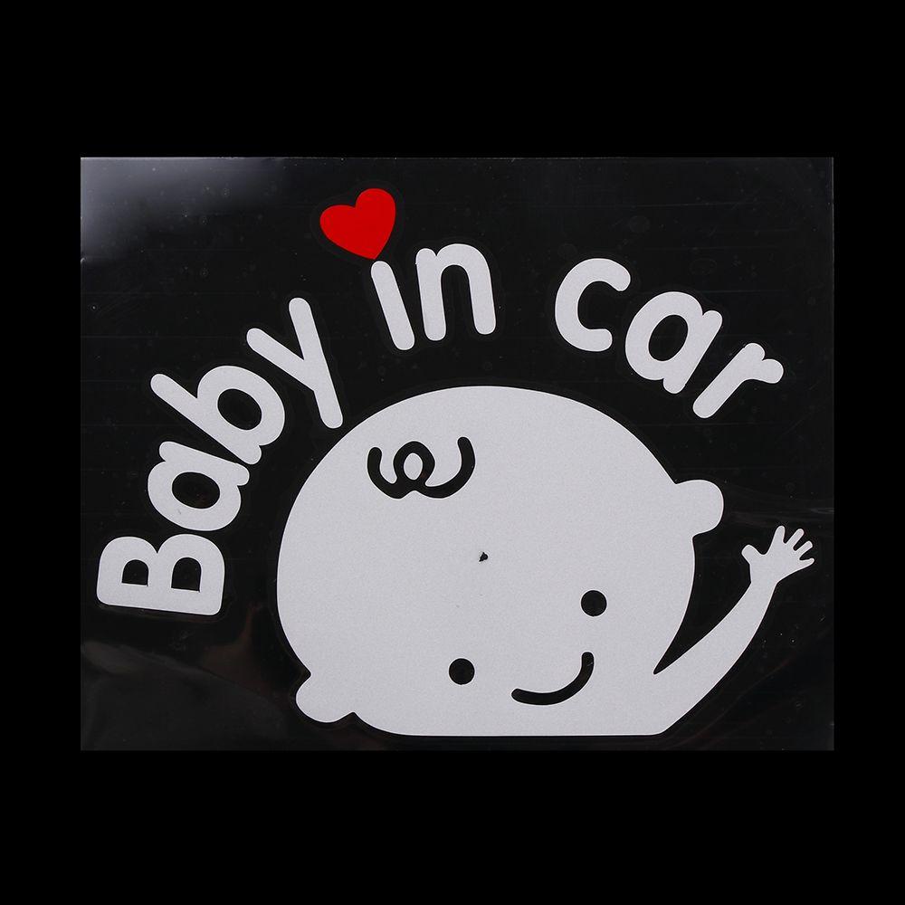 Đề Can Laser Baby In Car Dán Cửa Sổ Xe Hơi / Xe Máy Chống Thấm Nước