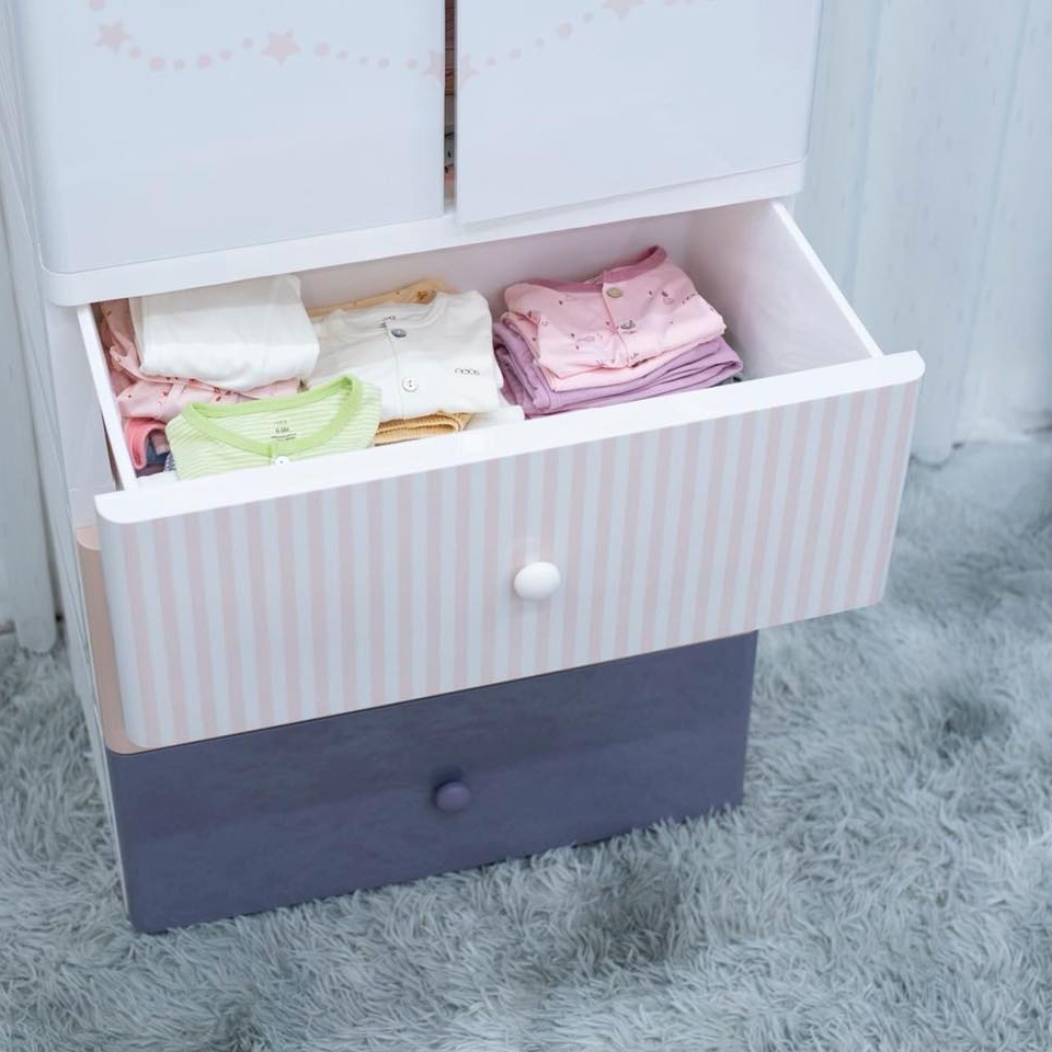 FREE SHIP !!! Tủ nhựa 4 tầng cao cấp cho bé KUB / 9BABY