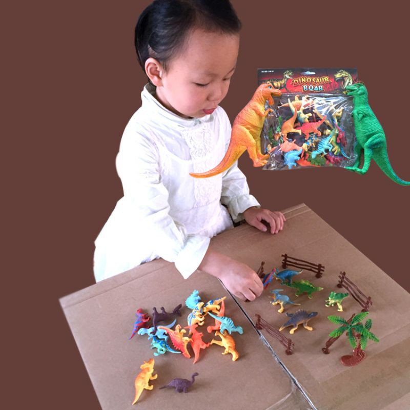 Túi khủng long hoạ tiết 20con+cây +hàng rào