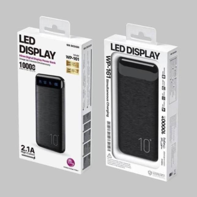 [Xả Kho] Cục xạc sạc dự phòng mini 10000mAh WK DESIGN WP-161 Pin dự phòng sạc nhanh 2A