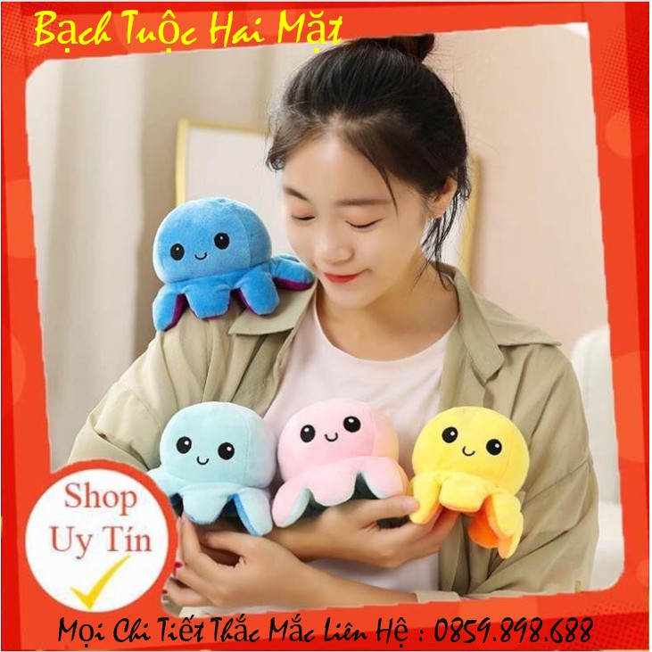 Bạch tuộc 2 mặt nhồi bông đáng yêu  [FREE SHIP]