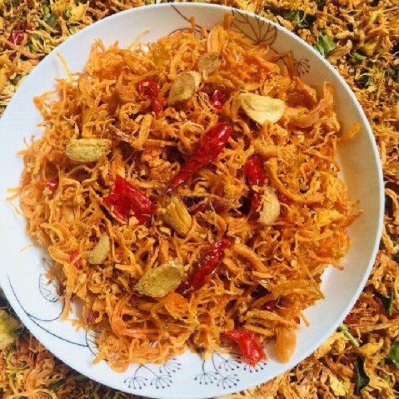 Khô gà bơ tỏi 300g 1996Food đồ ăn vặt Hà Nội vừa ngon vừa rẻ | BigBuy360 - bigbuy360.vn