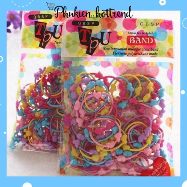 Set 50 Chun Buộc Tóc Cho Bé Siêu Xinh