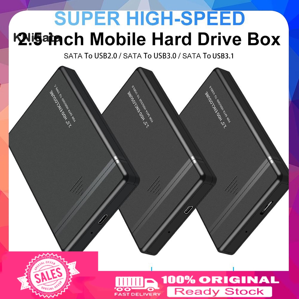 Hộp Đựng Ổ Cứng Ngoài Sata Hdd Usb 2.0 / 3.0 / 3.1 2.5inch | BigBuy360 - bigbuy360.vn