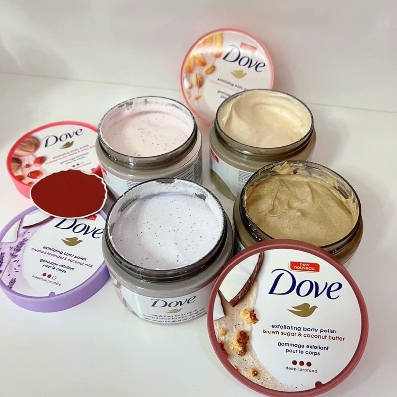 Tẩy da chết dove tẩy tế bào chết body dove bản đức và mỹ