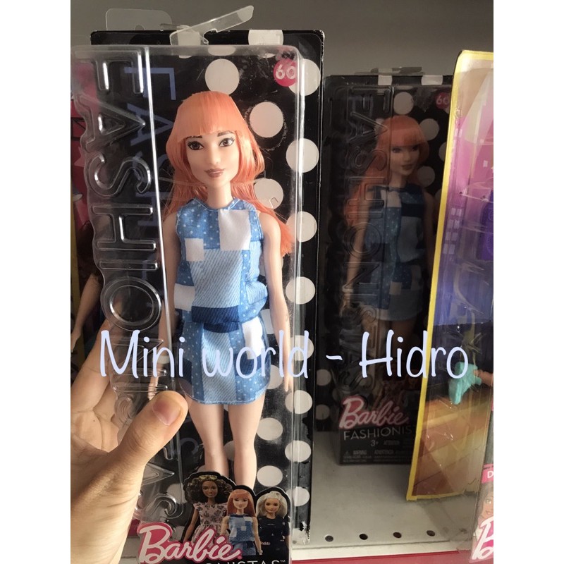 Búp bê Barbie fashionistas da trắng tóc cam chính hãng #60