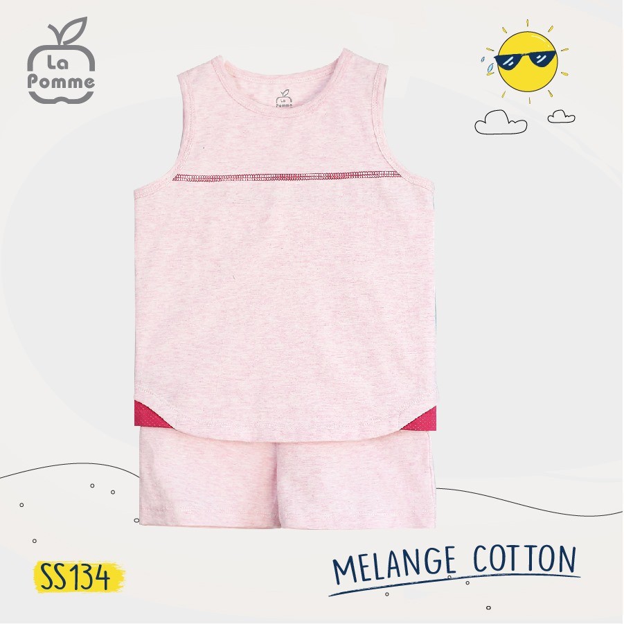 Bộ Q.A ba lỗ phối màu sợi Malenge cotton La pomme cao cấp SS134