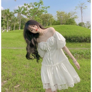 Váy trắng tay bồng xinh (VANILLA DRESS )