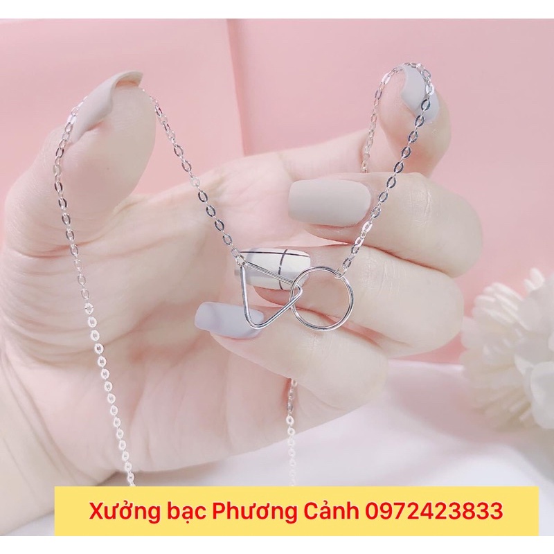 Dây Chuyền Nữ.Dây Chuyền Bạc Ta Kèm Mặt Xưởng Bạc Phương Cảnh cpj