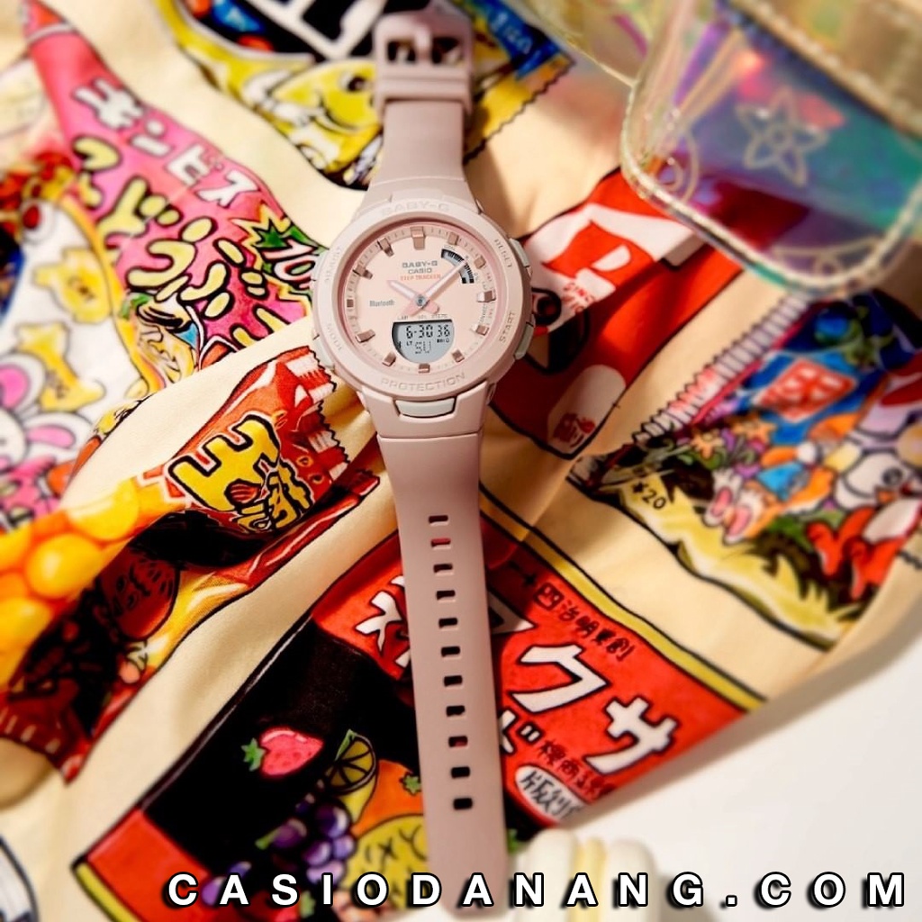 Đồng hồ nữ dây nhựa Casio Baby-G chính hãng BSA-B100CS-4ADR (41mm) - bảo hành 5 năm