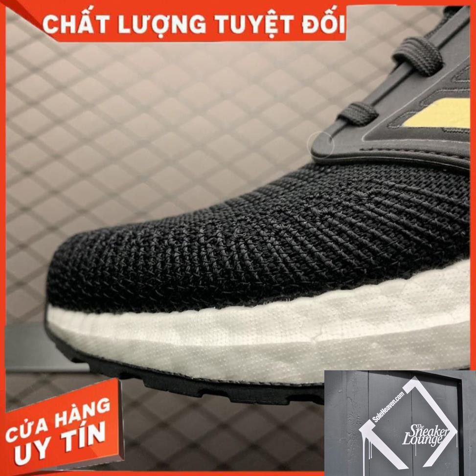 [MIỄN PHÍ SHIP] Giày thể thao nam nữ ULTRA BOOST 6.0 đen vạch vàng Ultra boost 2020 siêu chất cho nam và nữ